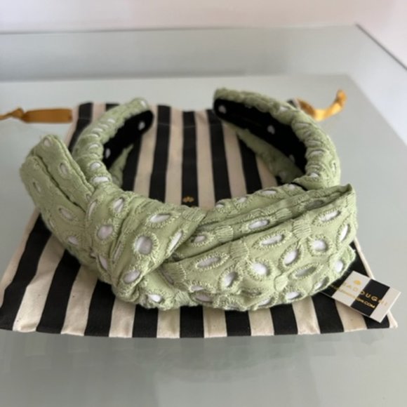 LELE SADOUGHI Sage Eyelet Holly Bow Headband - ilac.rochib.com display picture 1